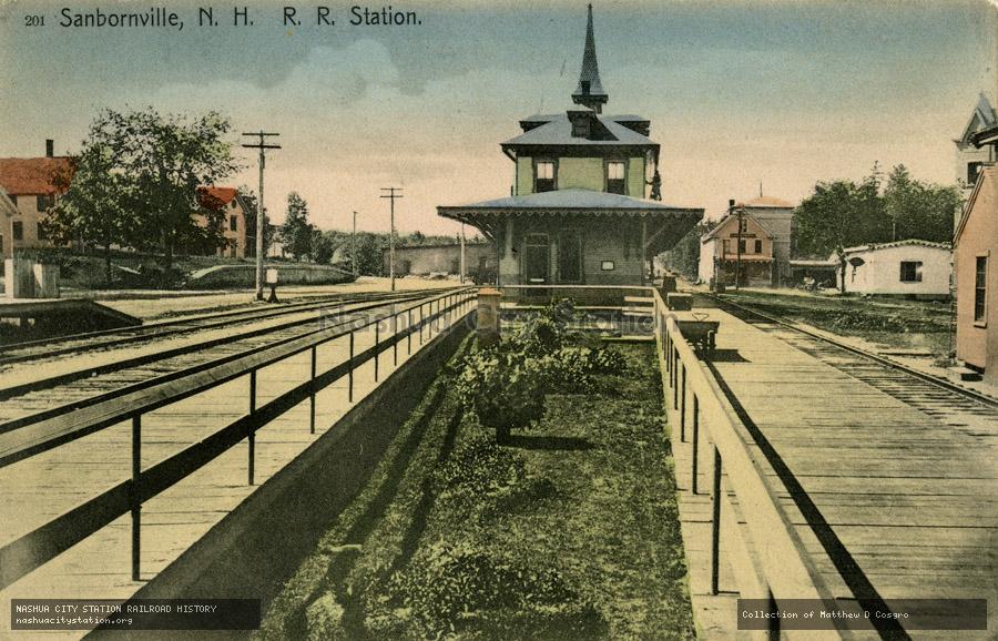 Postcard: Sanbornville, New Hampshire Railroad Station